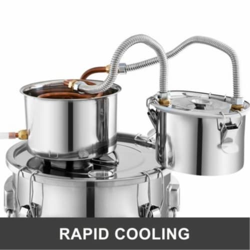 3 Pots 5 Gallon Home Diy Wine Water Distiller Moonshine Still Boiler Kit Perspective: top