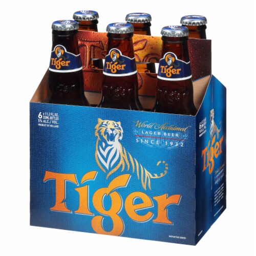 Tiger Lager Beer Perspective: top