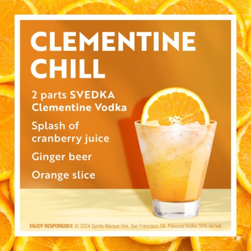 SVEDKA Limited Edition Clementine Flavored Vodka Perspective: top