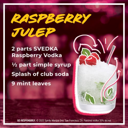 SVEDKA Raspberry Flavored Vodka Perspective: top