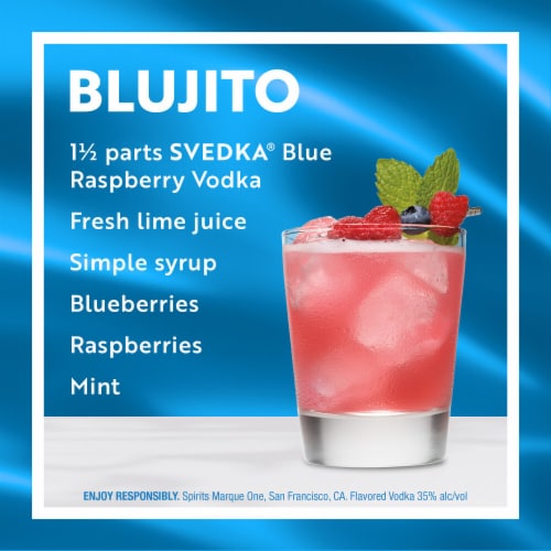 SVEDKA Blue Raspberry Flavored Vodka Perspective: top
