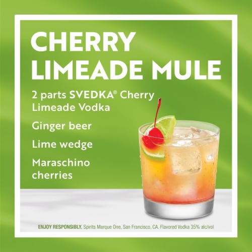 SVEDKA Cherry Limeade Flavored Vodka Perspective: top