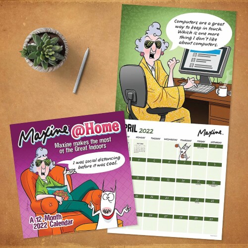 2022 Maxine At Home 12-Month Wall Calendar by TF Publishing Perspective: top