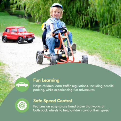 hauck Lightning Ergonomic Pedal Ride On Go Kart Toy for Boys and Girls Orange 1 Piece Pick n Save