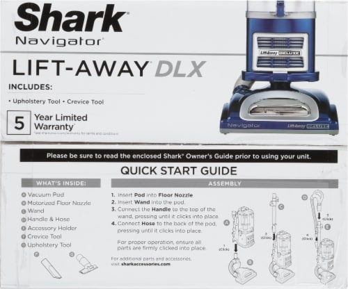 Shark® Navigator Lift-Away Deluxe Upright Vacuum - Blue/Gray Perspective: top