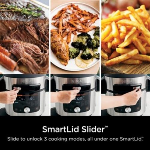 Ninja Foodi 6.5 Qt. 14-in-1 Pressure Cooker Steam Fryer with SmartLid, that  Air Fries, Proofs & More, with 2-Layer Capacity, 4.6 Qt. Crisp Plate & 25