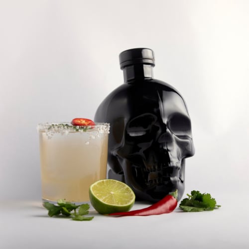 Crystal Head Onyx Vodka Perspective: top