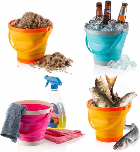 Top Race 5L Collapsible Bucket - Multi Purpose Beach Bucket, 5l