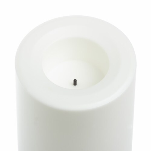 Sterno Home™ Outdoor LED Resin Pillar Candle - White Perspective: top