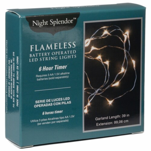 Night Splendor™ LED String Lights with Timer Perspective: top