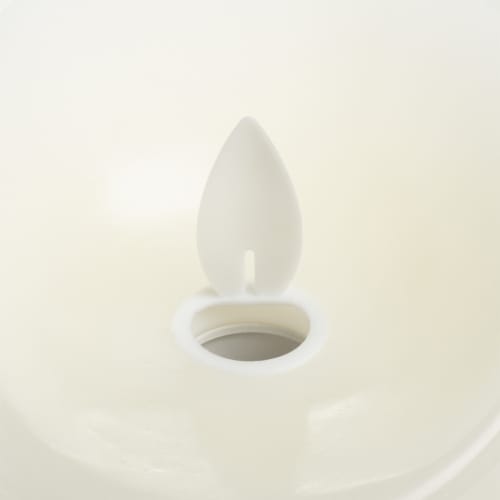 Mirage Flameless LED Wax Pillar Candle - Cream Perspective: top