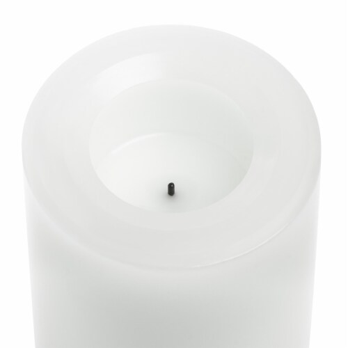 Sterno Home Outdoor Wax Pillar Candle - White Perspective: top