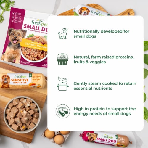 Freshpet Select Small Dog Multi-Protein Recipe With Sweet Potatoes Dog Food Perspective: top