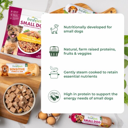 Freshpet Healthy & Natural Grain Free Small Dogs/Breeds Dog Food, Fresh Beef Recipe Perspective: top