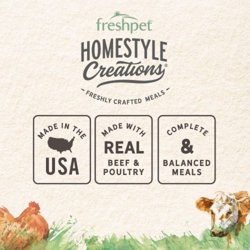 Freshpet Homestyle Creations Chicken & Turkey with Veggies Fresh Dog Food, 2lb Perspective: top
