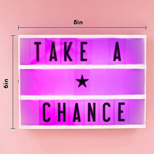 My Cinema Lightbox - 8 x6  - 100 LED Light Letters & Numbers - 3-Modes Black Perspective: top