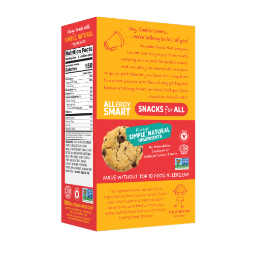 Allergy Smart® Chocolate Chip Cookies Perspective: top