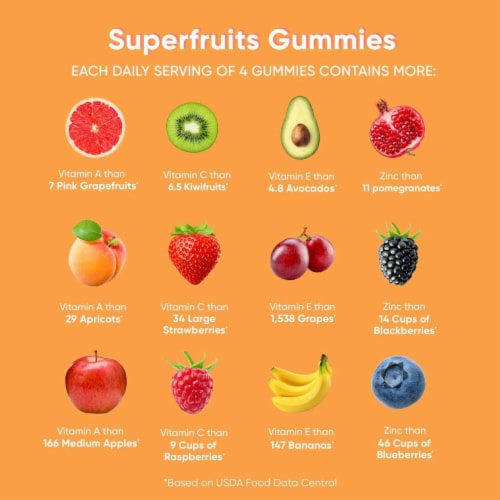 Goli® Nutrition Mixed Fruit Superfruits Gummies Perspective: top