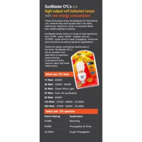 Sunblaster cfl grow light cheap