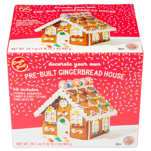 Create A Treat™ Pre-Built Gingerbread House Kit Perspective: top