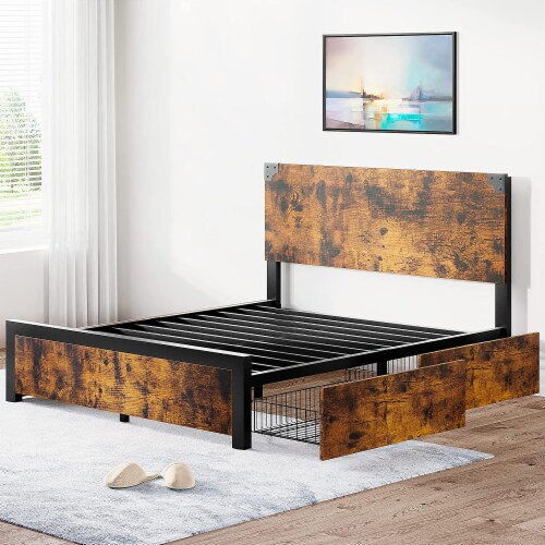 Vintage deals platform bed