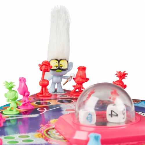 Hasbro Gaming DreamWorks Trolls World Tour Pop-O-Matic Trouble Board Game Perspective: top