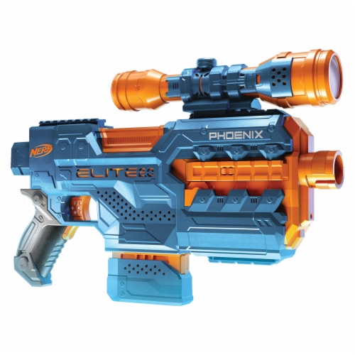 Nerf Elite 2.0 Phoenix CS-6 Motorized Blaster,6-Dart Clip,Scope,Incl. 12  Darts,for 8+ Guns & Darts - Elite 2.0 Phoenix CS-6 Motorized Blaster,6-Dart  Clip,Scope,Incl. 12 Darts,for 8+ . shop for Nerf products in India.