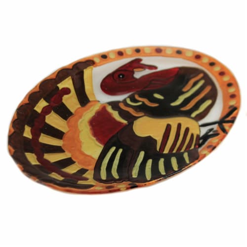 LS Arts GP-006 Turkey Oval Platter - 14 x 10 in. Perspective: top