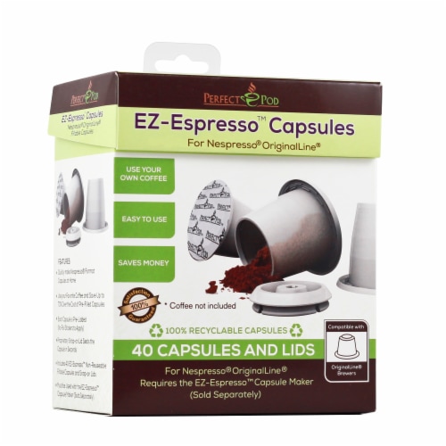 Perfect Pod 4-Pack EZ-Espresso Refill Pack | Compatible with Nespresso Original Line Capsule Perspective: top