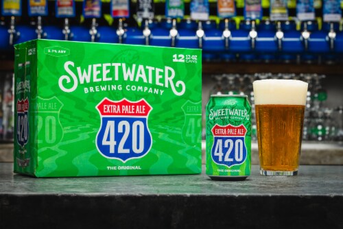 SweetWater Brewing Company 420 12 Pack 12oz Cans Perspective: top
