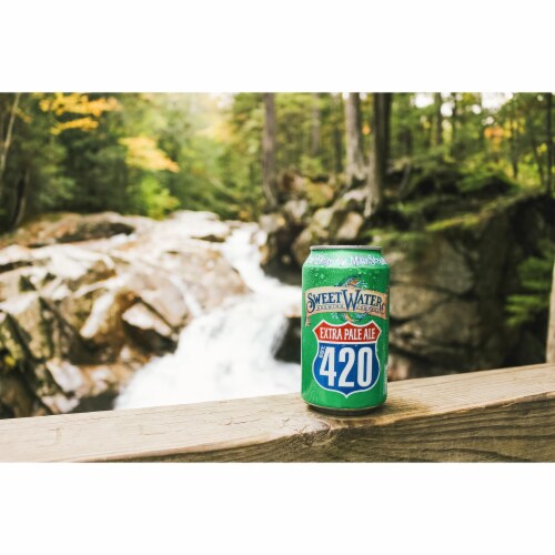 Sweet Water® Brewing Company® 420 Extra Pale Ale Beer Single Can Perspective: top