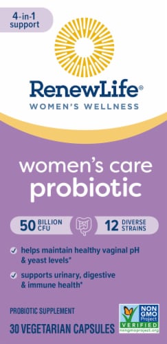 Renew Life Women's Care Vaginal Probiotics Capsules Perspective: top