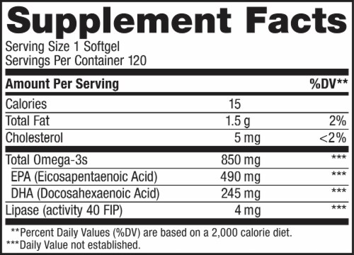 Renew Life Norwegian Gold Critical Omega 850 Mg Softgels Omega-3 Fish Oil Supplement Perspective: top