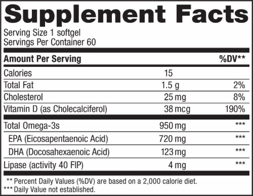 Renew Life Norwegian Gold Super Critical Omega Omega-Fish Oil Burp-Free Softgels Perspective: top