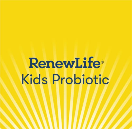 Renew Life Ultimate Flora Kids Probiotic Sun-Kissed Orange Chewable Tablets Perspective: top