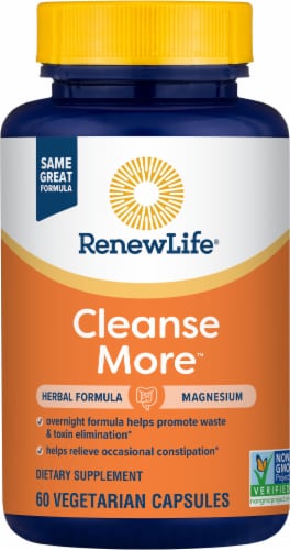 Renew Life Cleanse More Herbal and Mineral Detox Cleanse Capsules Perspective: top