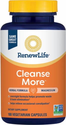 Renew Life Cleanse More Herbal and Mineral Detox Cleanse Capsules Perspective: top