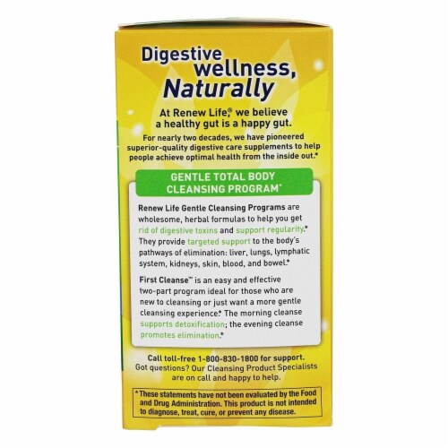Renew Life® Gluten Free First Cleanse Dietary Supplement Vegetable Capsules Perspective: top
