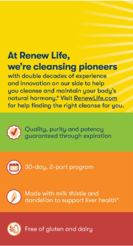 Renew Life Liver DetoxDay Cleansing ProgramPart Capsules Perspective: top