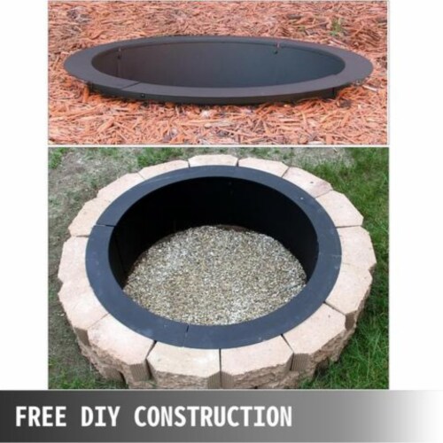 Fire Pit Ring/Liner Campfire Pit 36Outside Firepit Insert Home Use Liner Ring Perspective: top