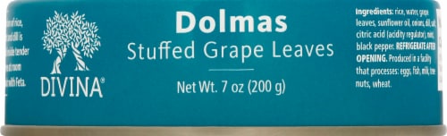 Divina Dolmas Stuffed Grapes Leaves 7 oz Perspective: top