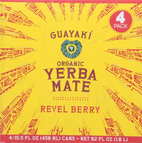Guayaki Yerba Mate Organic Revel Berry Yerba Mate Perspective: top