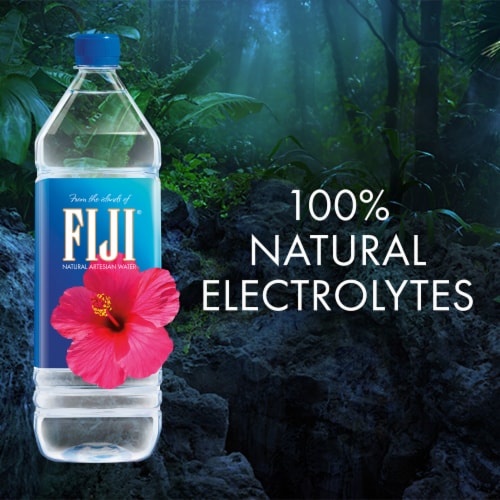 FIJI® Natural Artesian Bottled Water Perspective: top