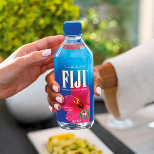 FIJI® Natural Artesian Bottled Water Perspective: top