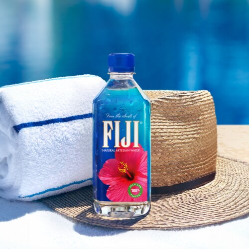 FIJI® Natural Artesian Bottled Water Perspective: top