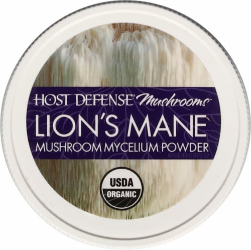 Host Defense® Lion's Mane Mushroom Mycelium Powder Perspective: top
