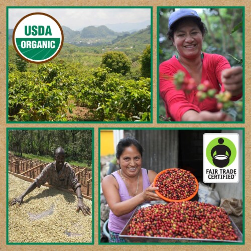 Boulder Organic Coffee® Fair Trade Indian Peaks Blend Dark Roast Ground Coffee Perspective: top