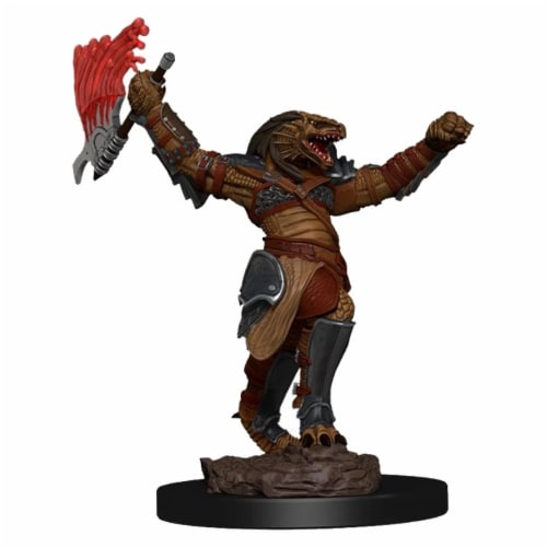 WizKids WZK90001 Dungeons & Dragons Nolzurs Marvelous Unpainted Female Dragonborn Fighter W11 Perspective: top