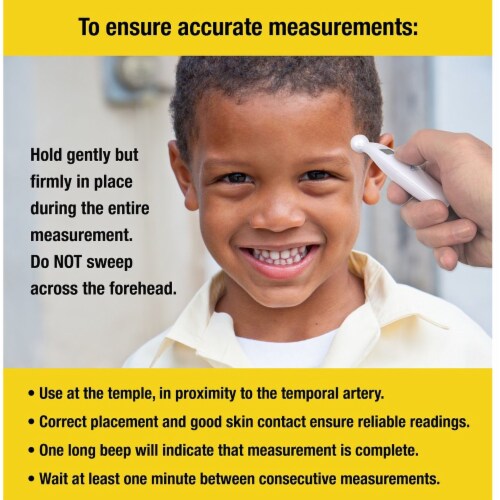 Adtemp Temporal Contact Thermometer LCD Display 427 1 Each Perspective: top