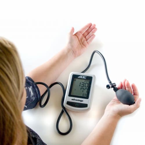 Advantage 6012N Series Adult Cuff Arm Home Semi Automatic Digital Blood Pressure Monitor Perspective: top